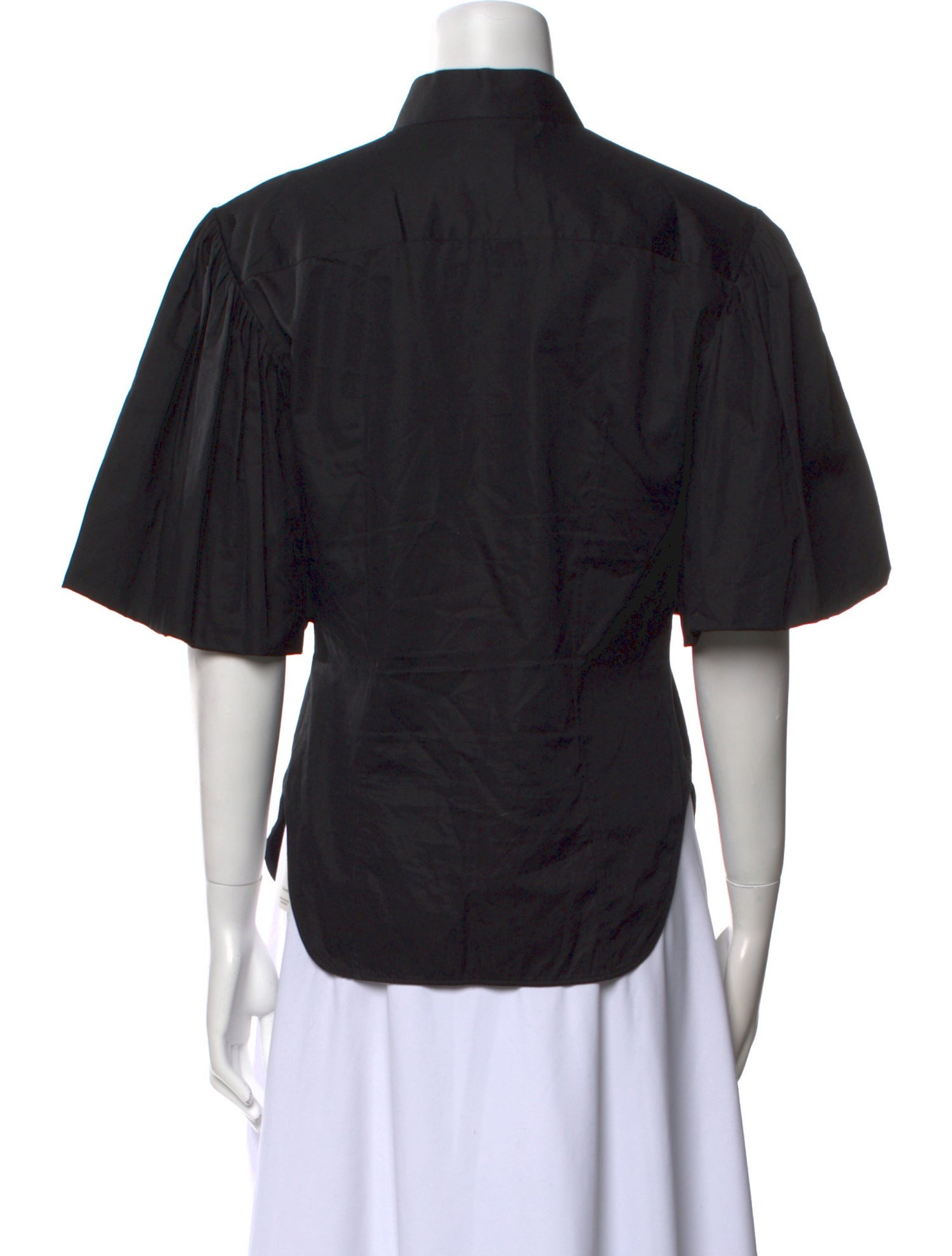 Khaite Short Sleeve Button-Up Top