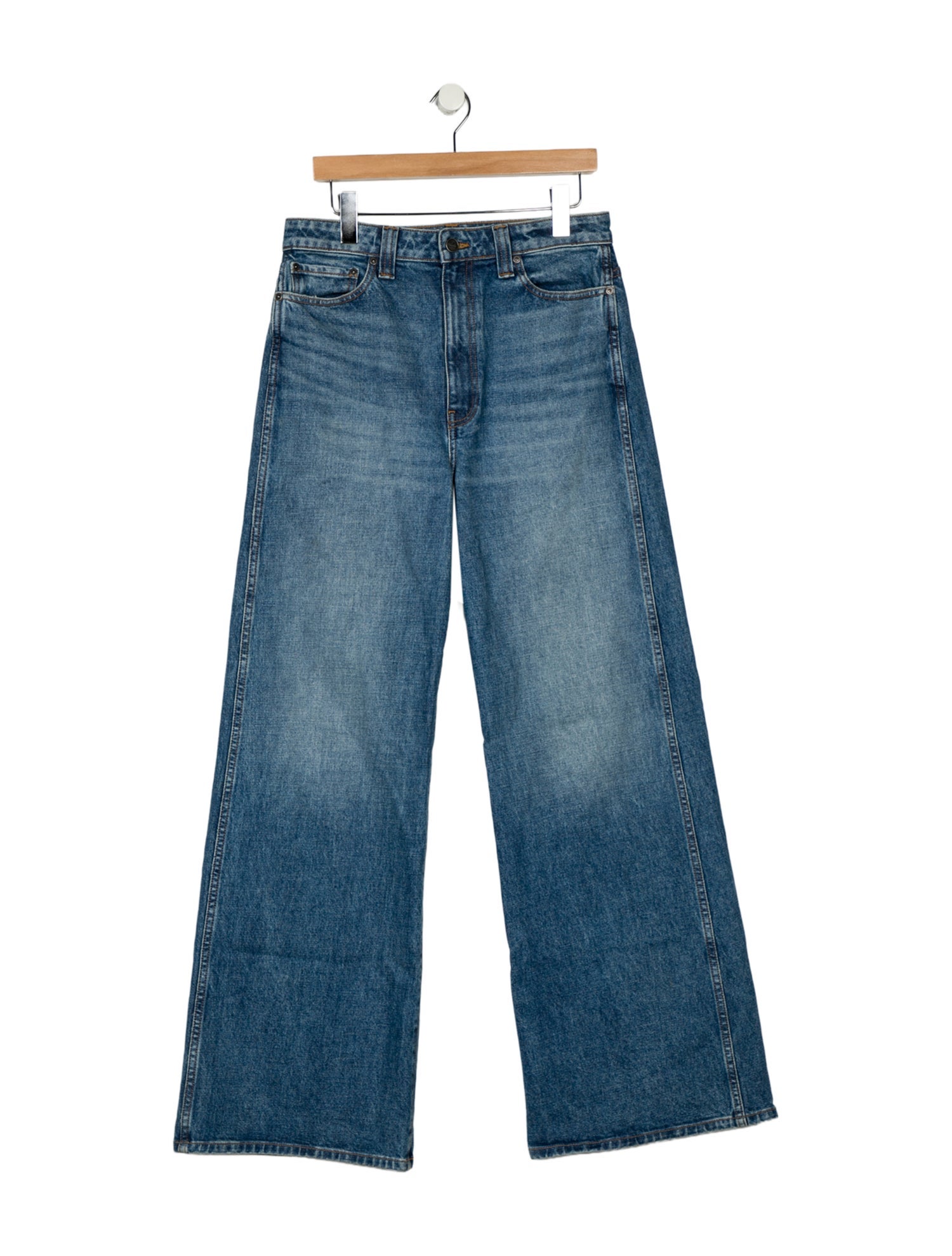 Khaite High-Rise Wide Leg Jeans