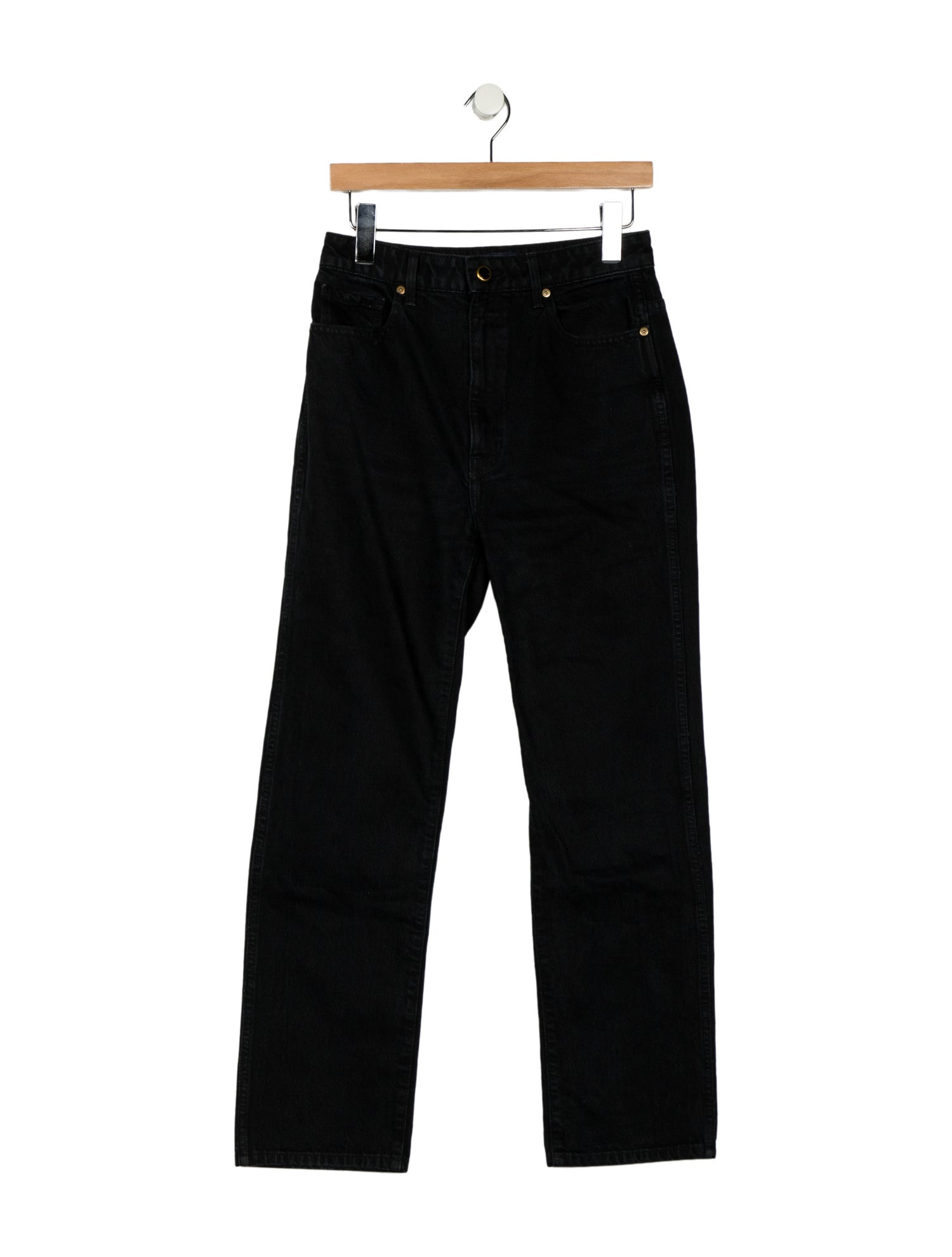 Khaite High-Rise Straight Leg Jeans