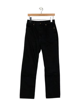 Khaite High-Rise Straight Leg Jeans