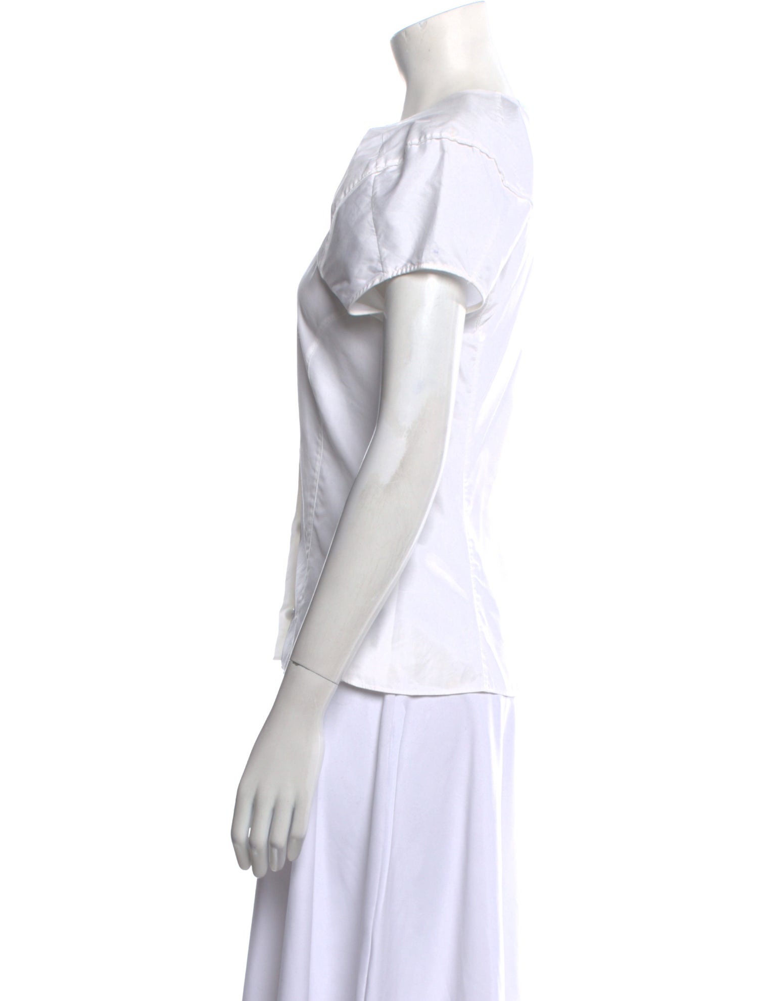 Khaite Short Sleeve Button-Up Top