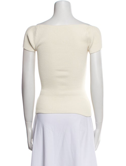 Khaite Off-The-Shoulder Short Sleeve Top