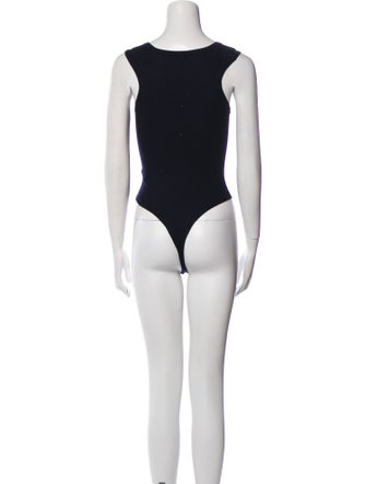 Khaite Merino Wool Scoop Neck Bodysuit