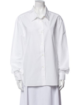 Khaite Long Sleeve Button-Up Top