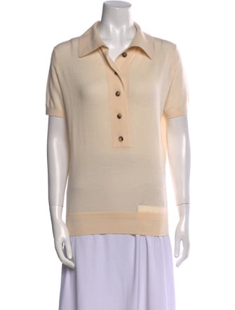 Khaite Wool Short Sleeve Polo