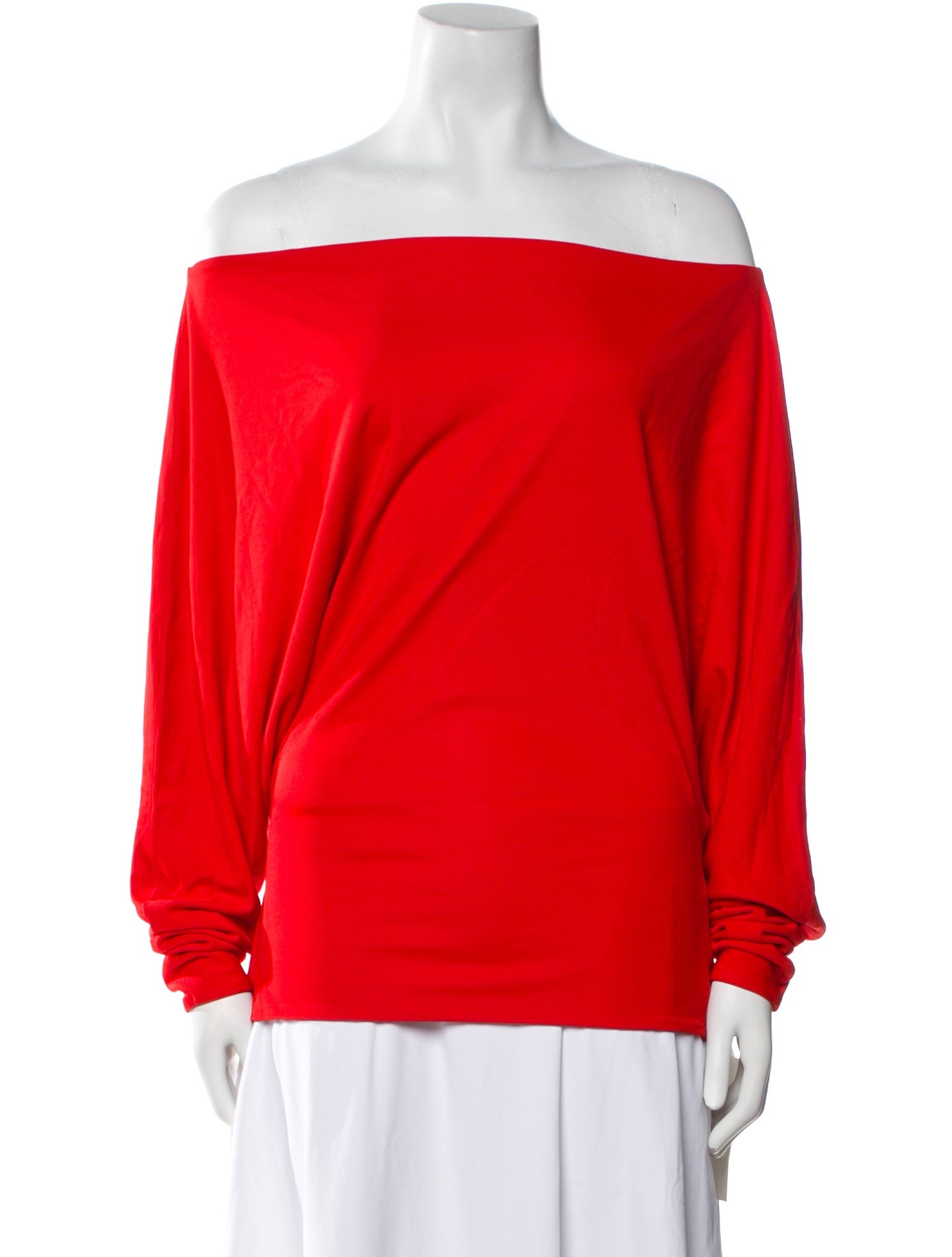 Khaite Off-The-Shoulder Long Sleeve Sweatshirt