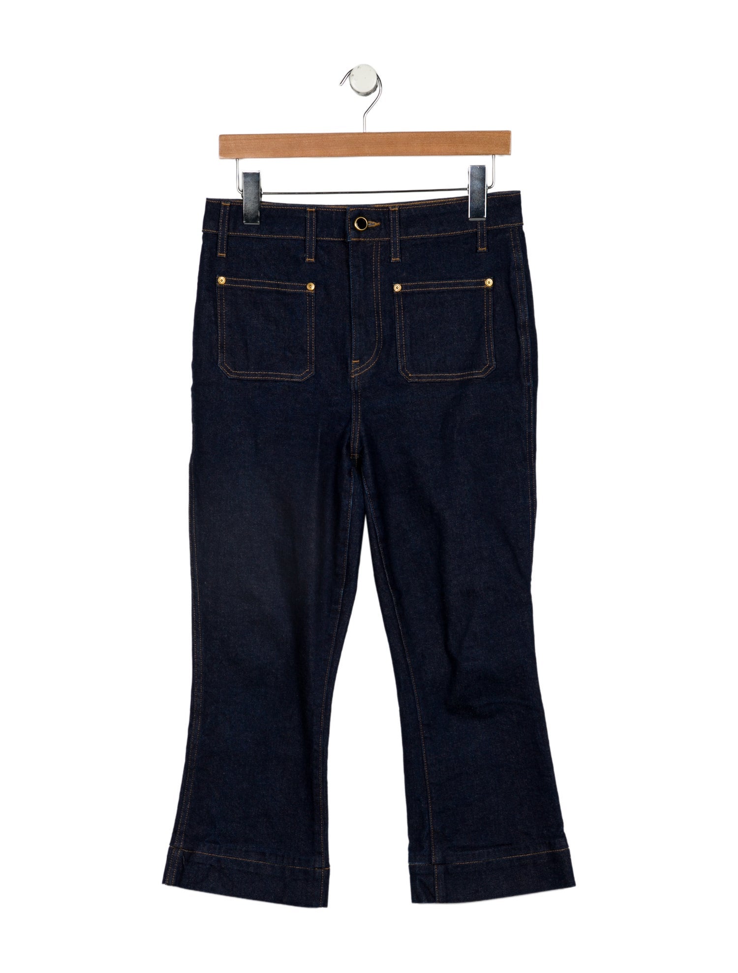 Khaite High-Rise Straight Leg Jeans