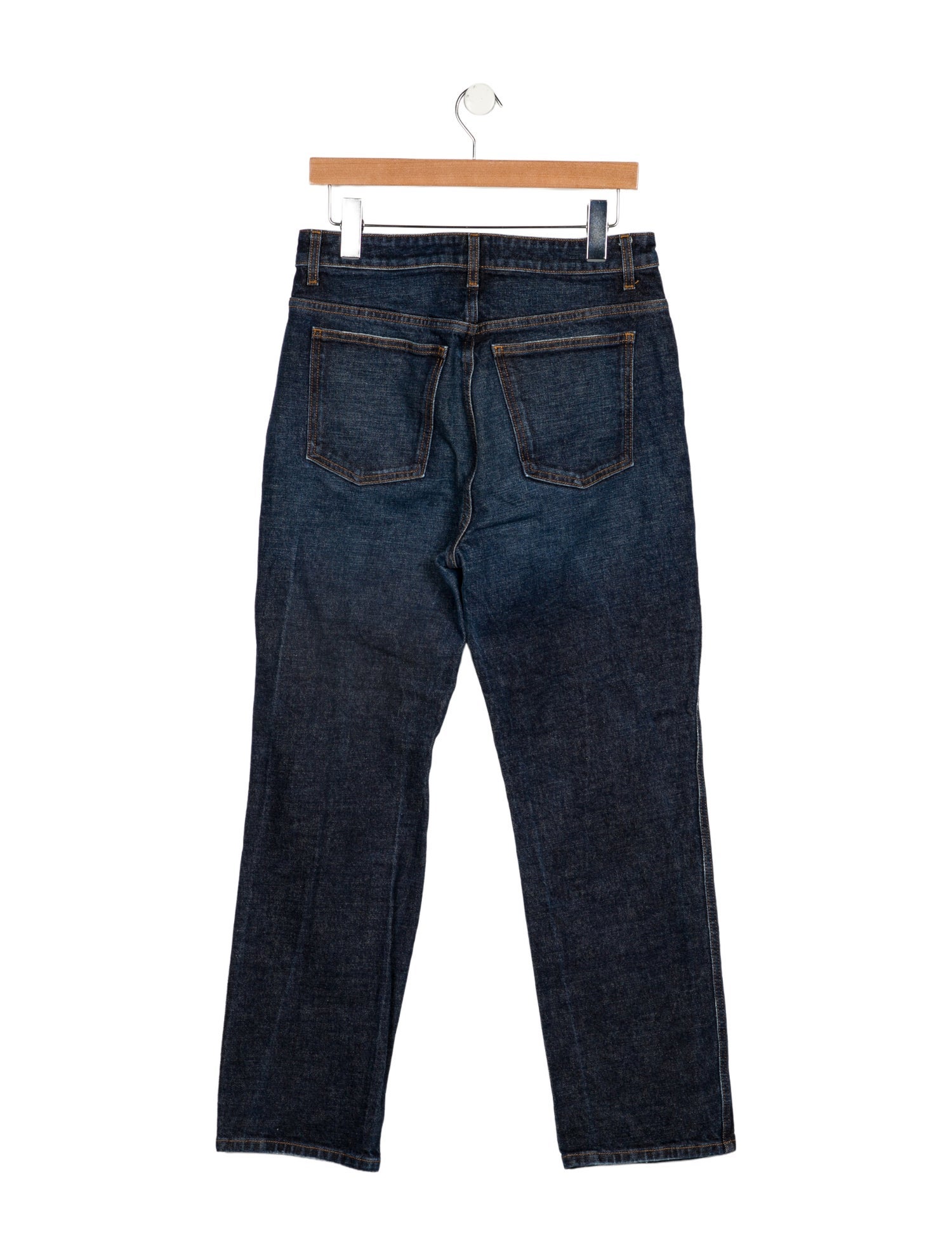Khaite High-Rise Straight Leg Jeans