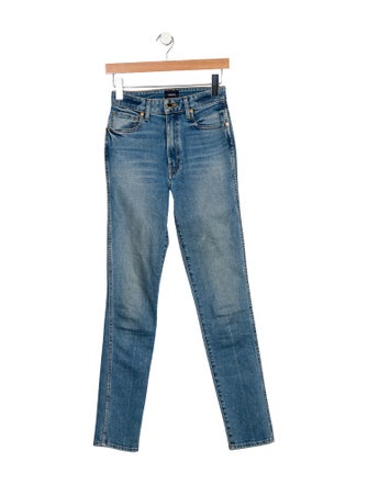 Khaite High-Rise Straight Leg Jeans