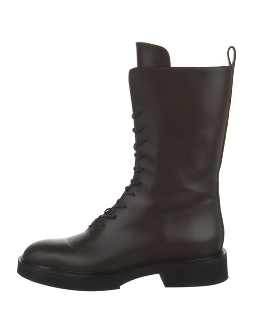 Khaite Conley Leather Combat Boots