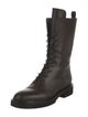 Khaite Conley Leather Combat Boots