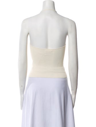 Khaite Cashmere V-Neck Crop Top