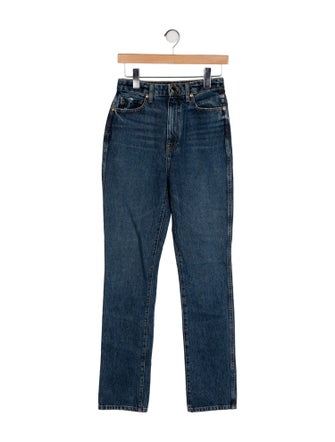 Khaite Mid-Rise Straight Leg Jeans