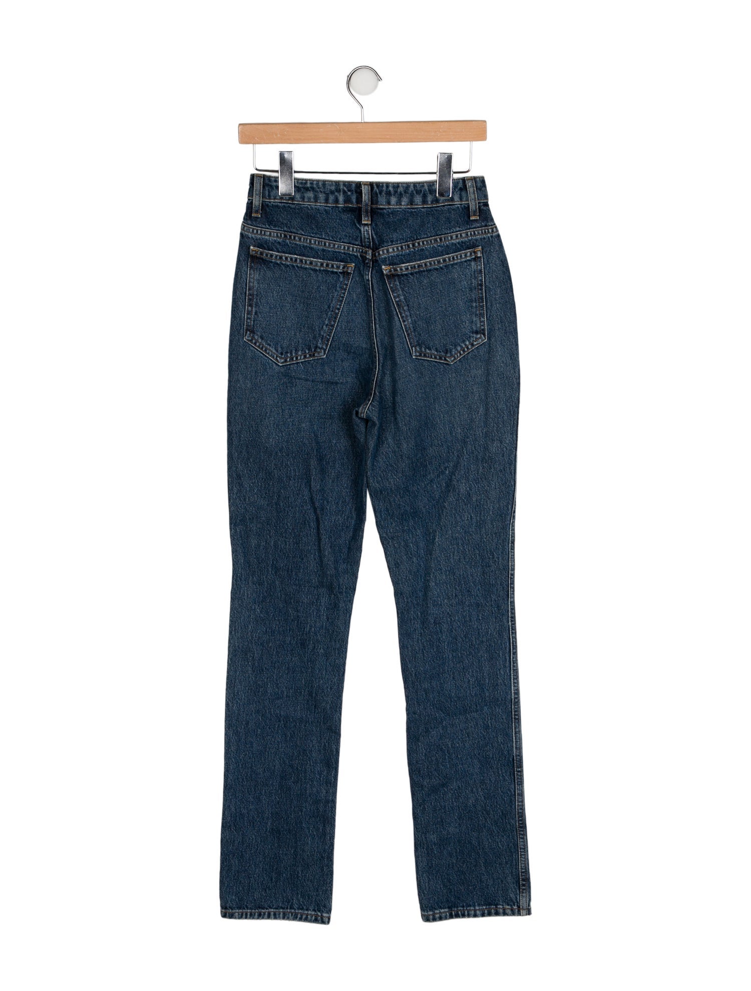 Khaite Mid-Rise Straight Leg Jeans