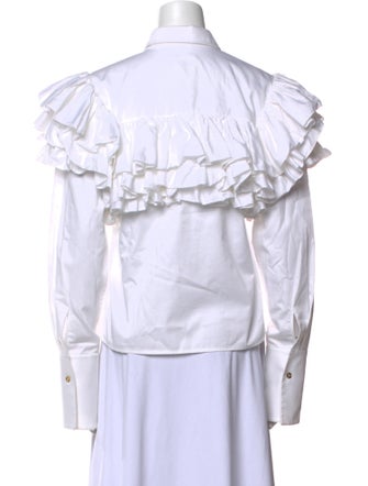 Khaite Long Sleeve Button-Up Top