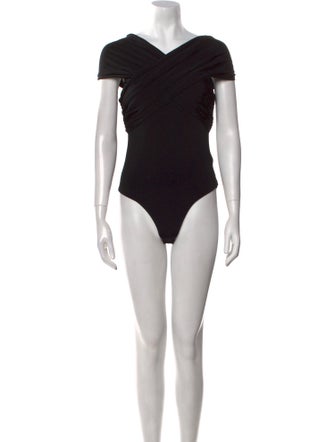 Khaite Off-The-Shoulder Short Sleeve Bodysuit