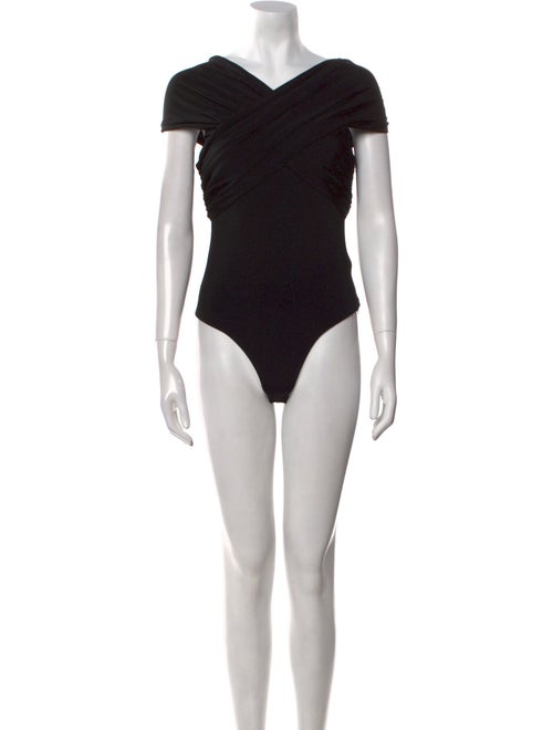 Khaite Off-The-Shoulder Short Sleeve Bodysuit