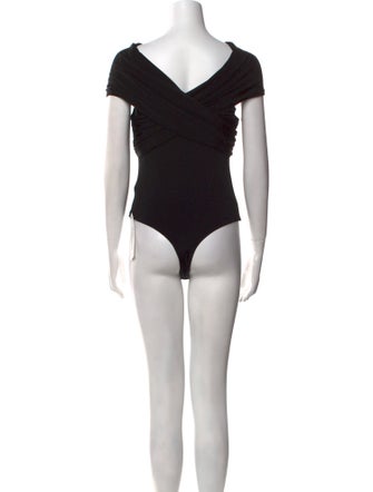 Khaite Off-The-Shoulder Short Sleeve Bodysuit