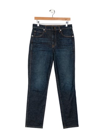 Khaite High-Rise Straight Leg Jeans