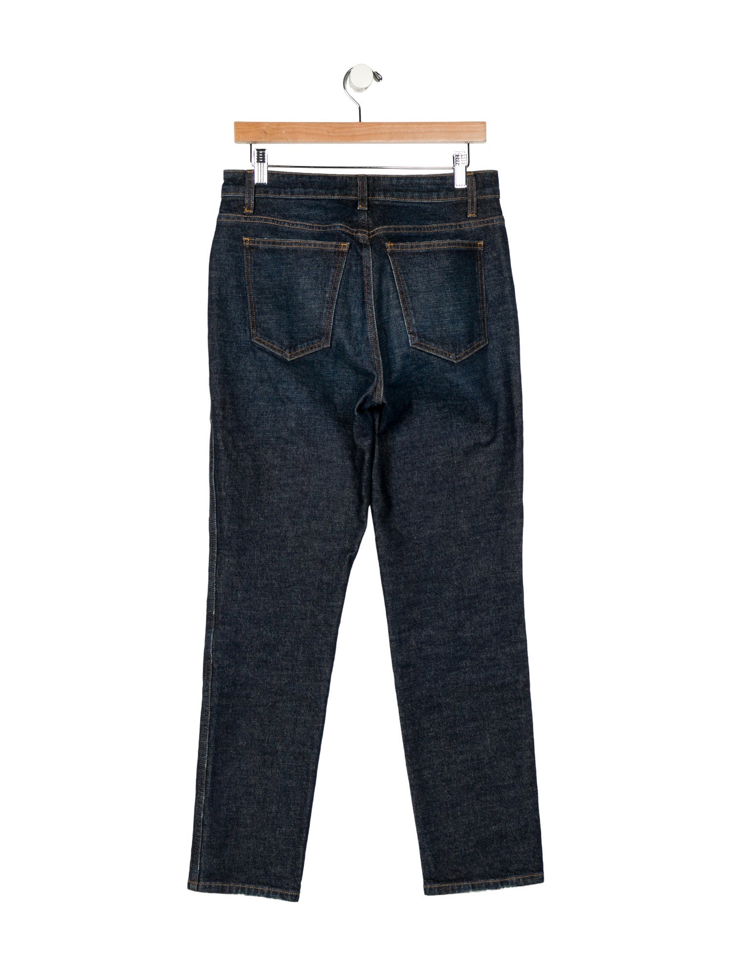 Khaite High-Rise Straight Leg Jeans