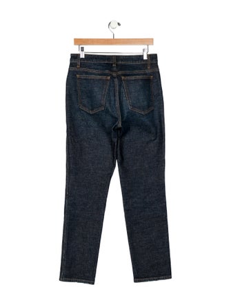 Khaite High-Rise Straight Leg Jeans