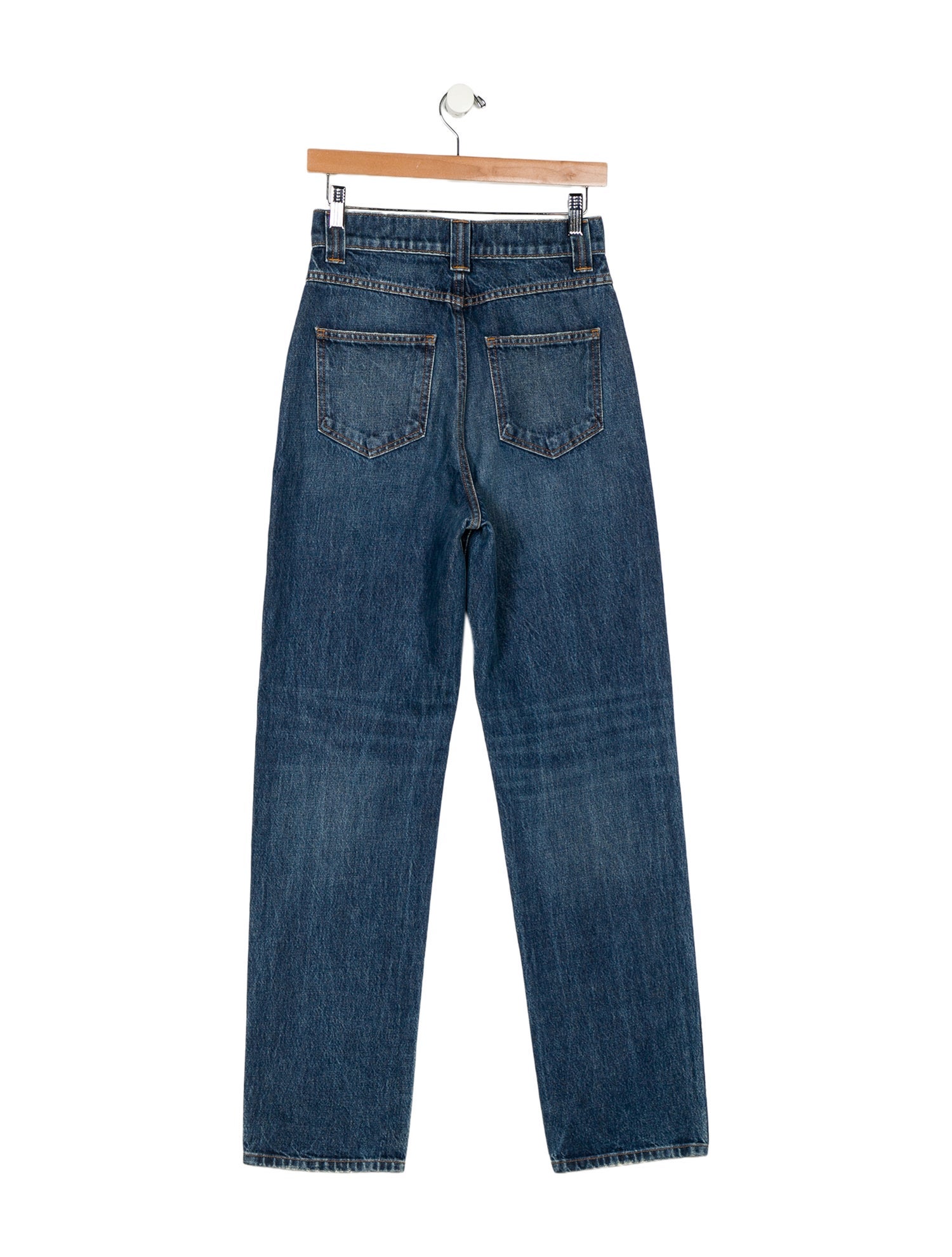 Khaite High-Rise Straight Leg Jeans