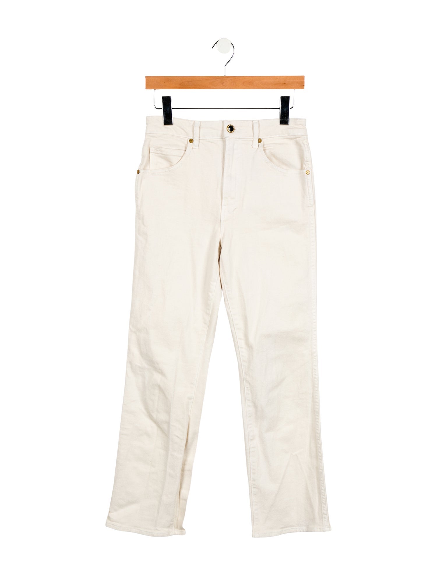 Khaite Mid-Rise Straight Leg Jeans