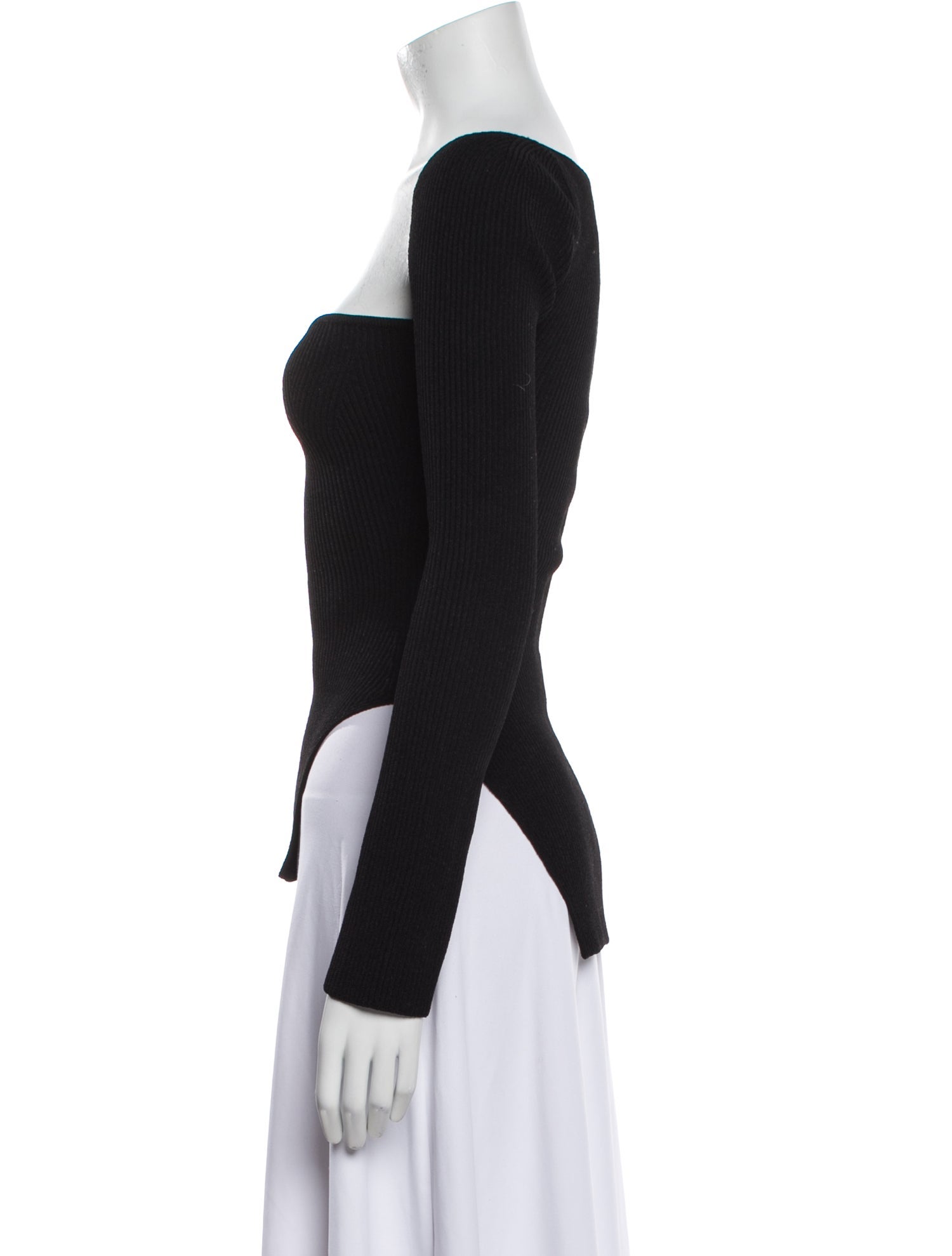 Khaite Square Neckline Long Sleeve Bodysuit