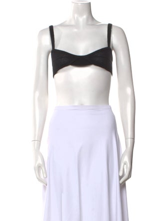 Khaite Cashmere Square Neckline Crop Top