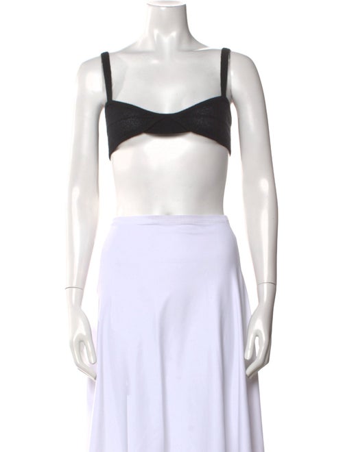 Khaite Cashmere Square Neckline Crop Top