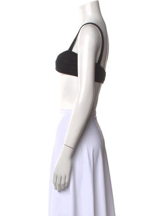 Khaite Cashmere Square Neckline Crop Top