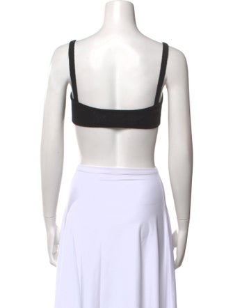 Khaite Cashmere Square Neckline Crop Top