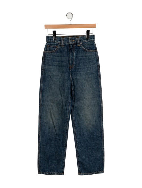 Khaite High-Rise Straight Leg Jeans