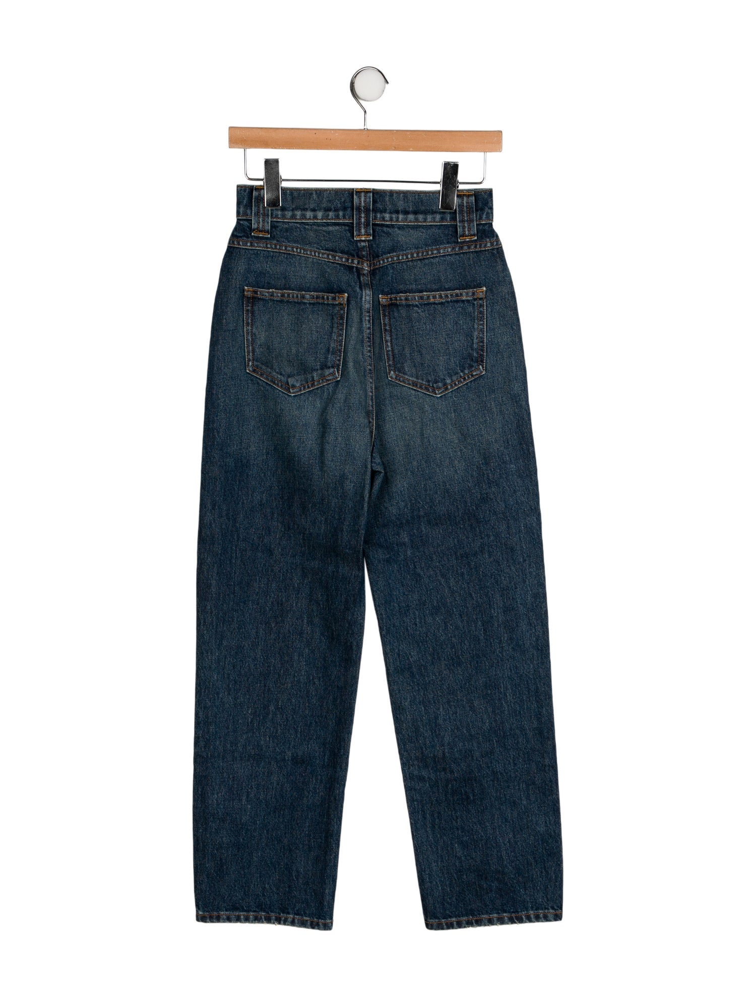 Khaite High-Rise Straight Leg Jeans