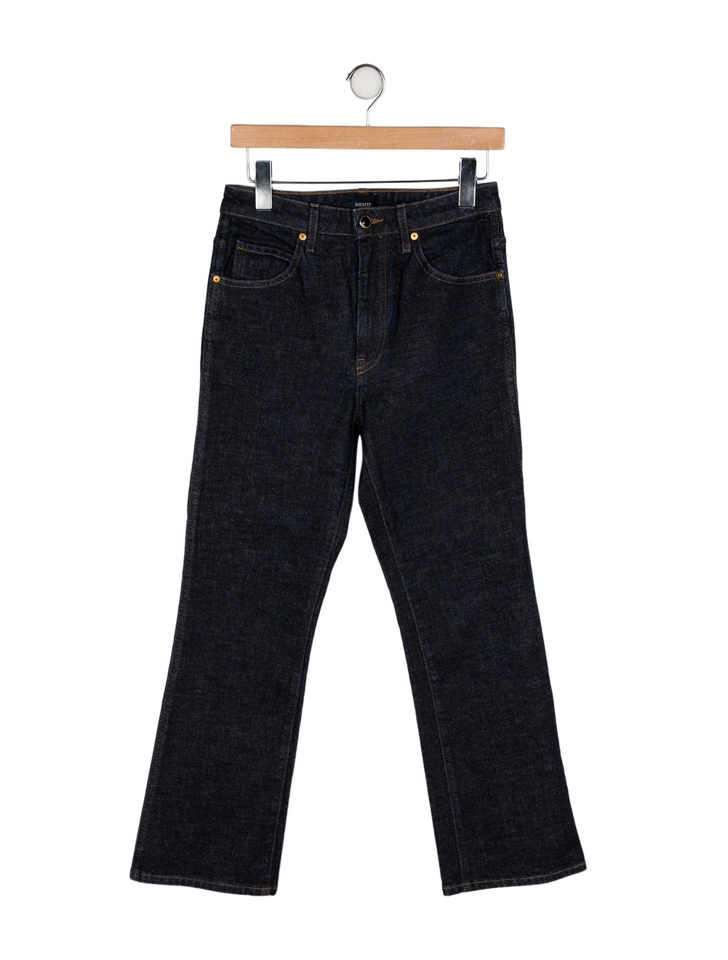 Khaite High-Rise Straight Leg Jeans