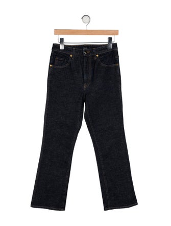 Khaite High-Rise Straight Leg Jeans