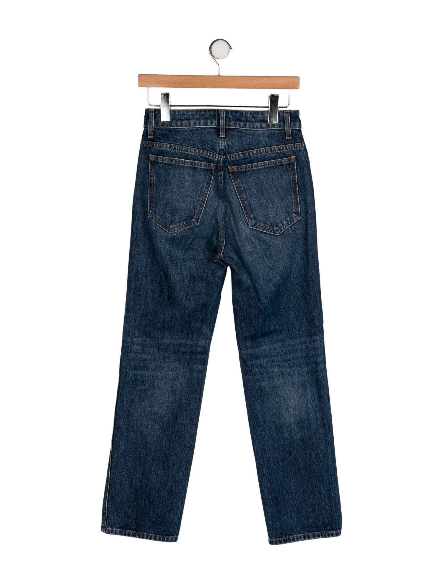 Khaite High-Rise Straight Leg Jeans