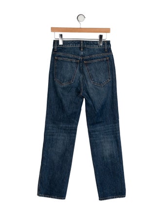 Khaite High-Rise Straight Leg Jeans