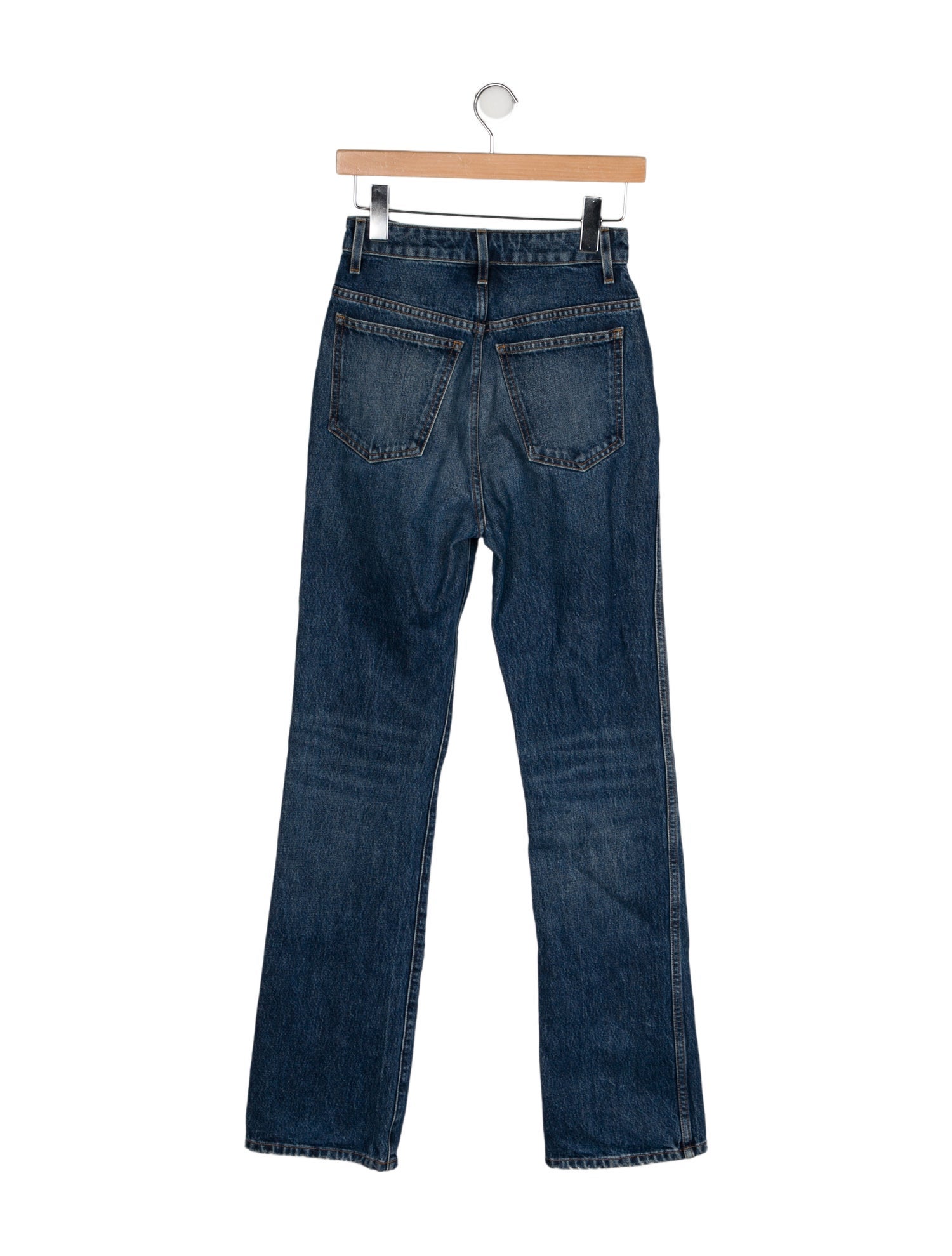Khaite High-Rise Straight Leg Jeans