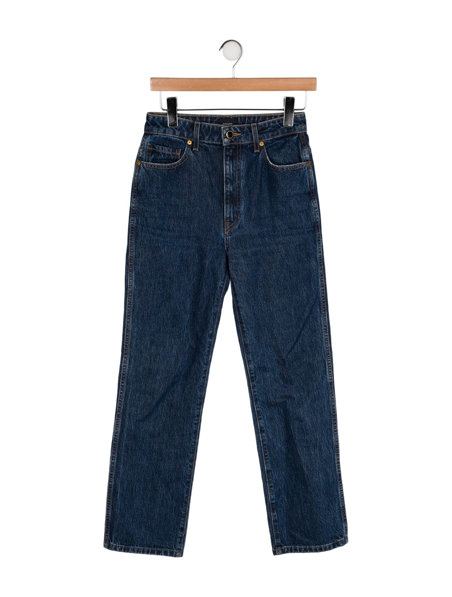 Khaite High-Rise Straight Leg Jeans
