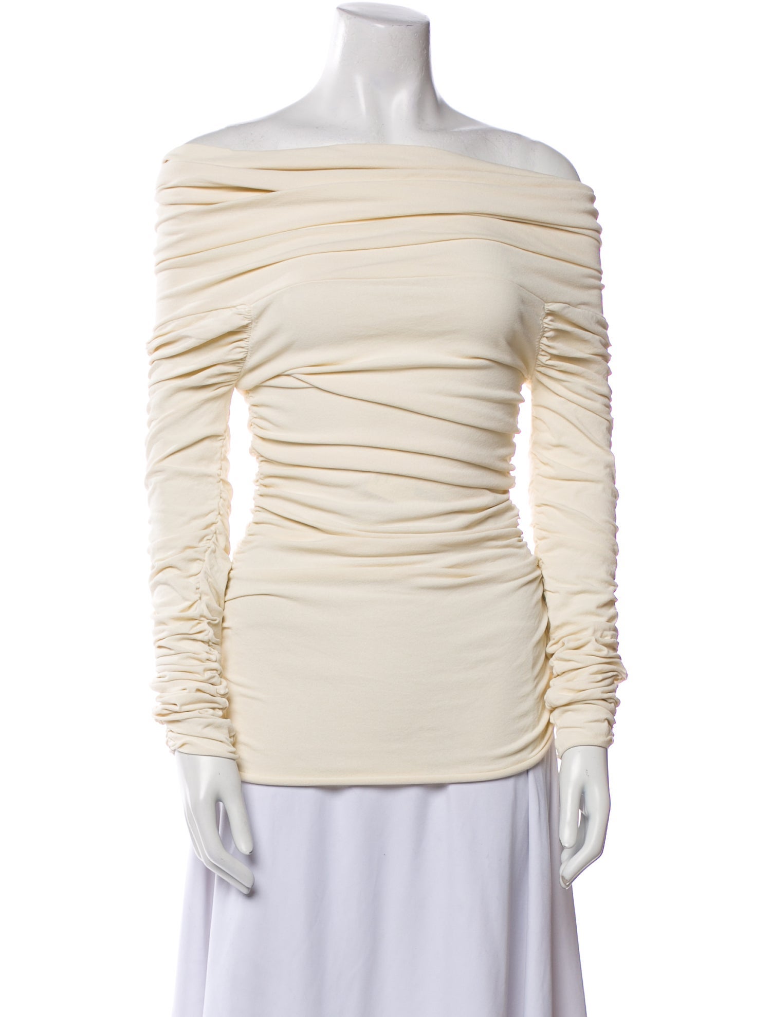 Khaite Off-The-Shoulder Long Sleeve Top w/ Tags