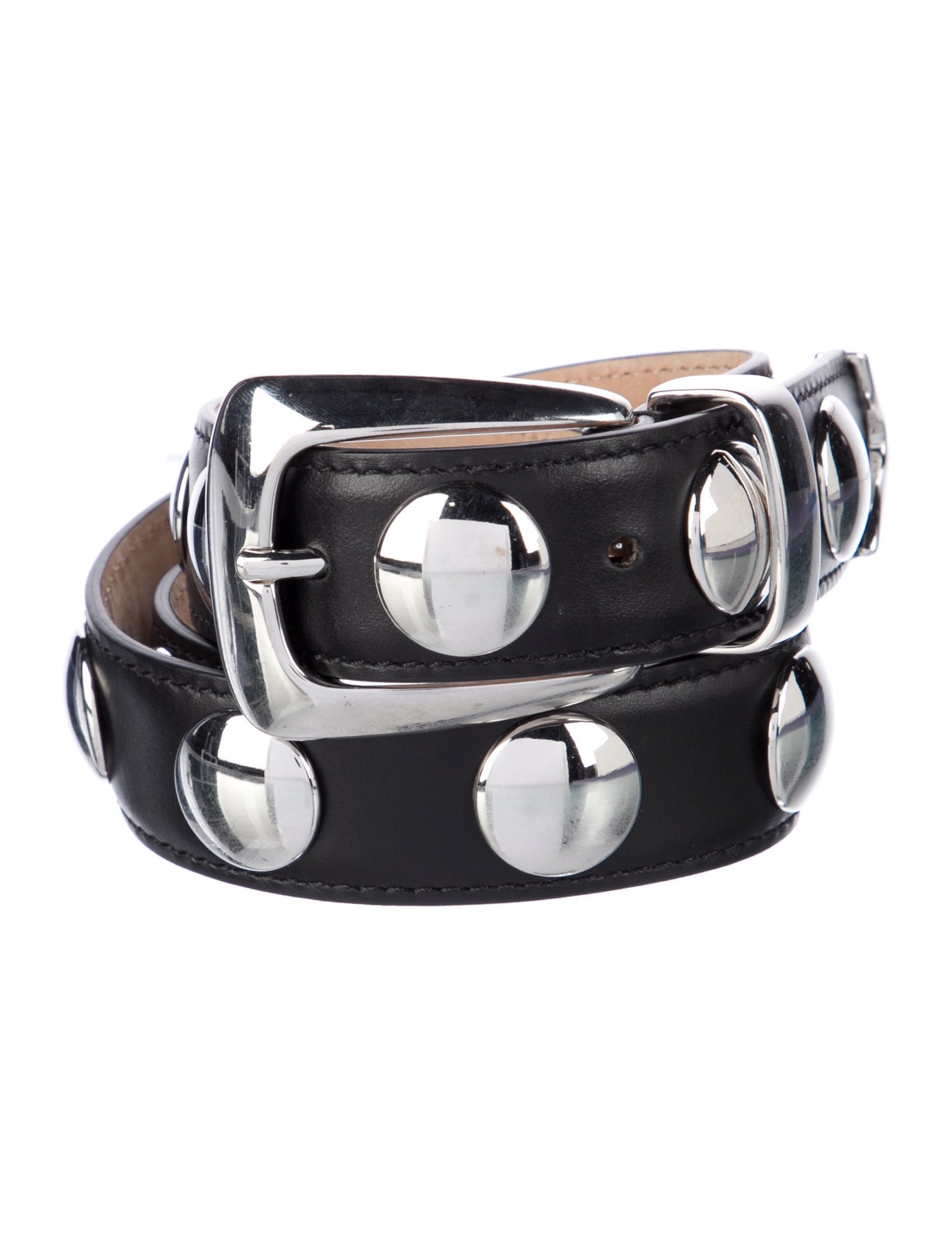 Khaite Leather Studded Accents Belt