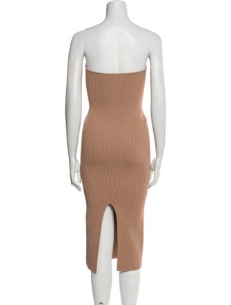 Khaite Strapless Knee-Length Dress