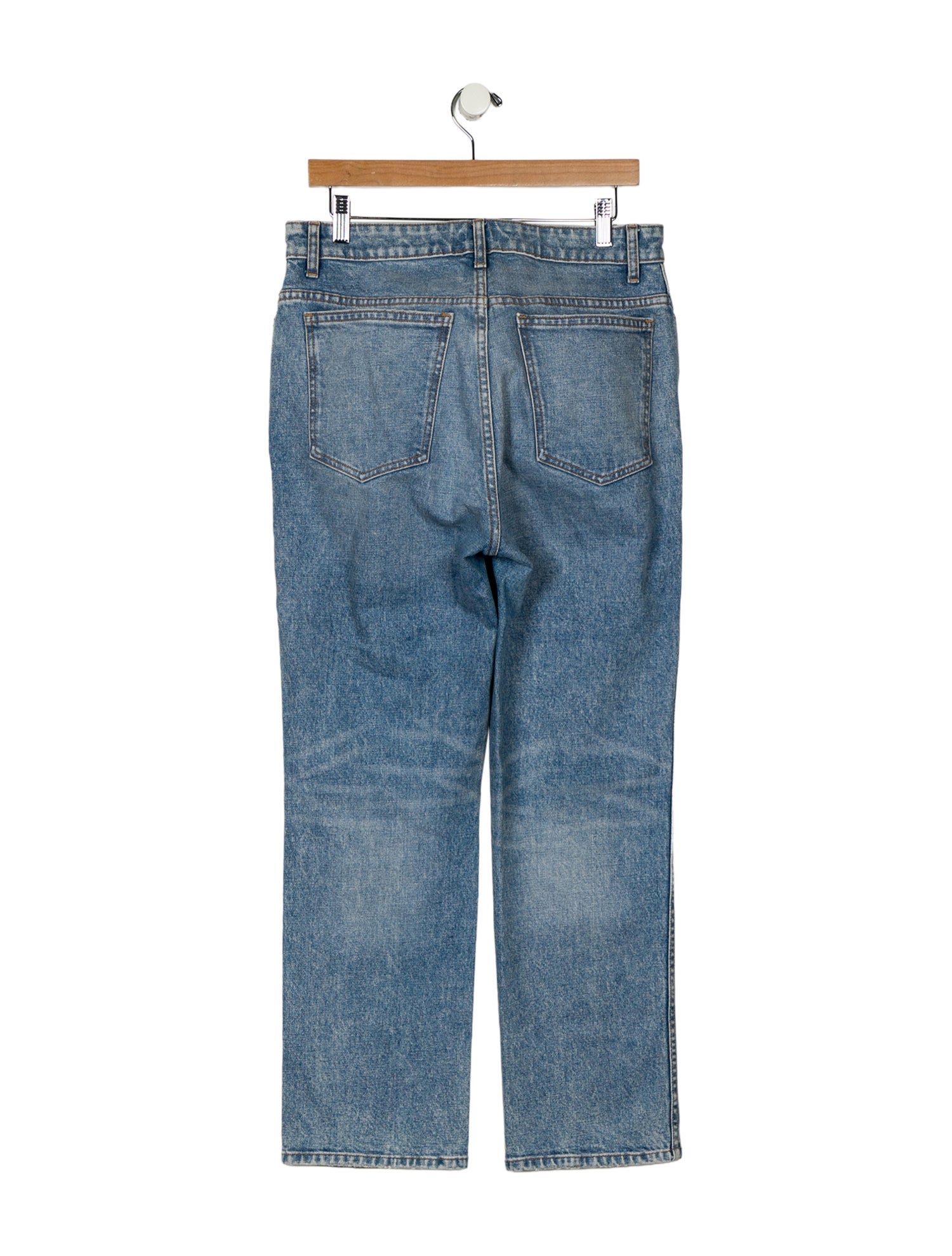 Khaite High-Rise Straight Leg Jeans