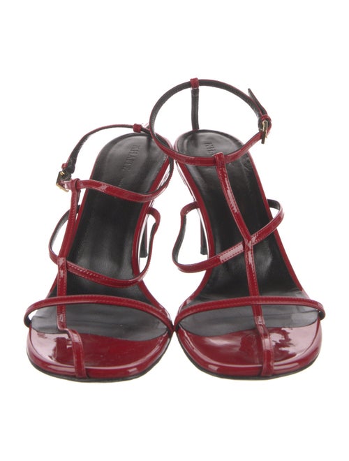 Khaite Leather T-Strap Sandals