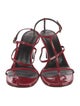 Khaite Leather T-Strap Sandals