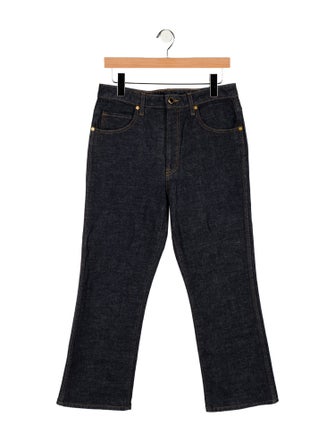 Khaite Mid-Rise Straight Leg Jeans