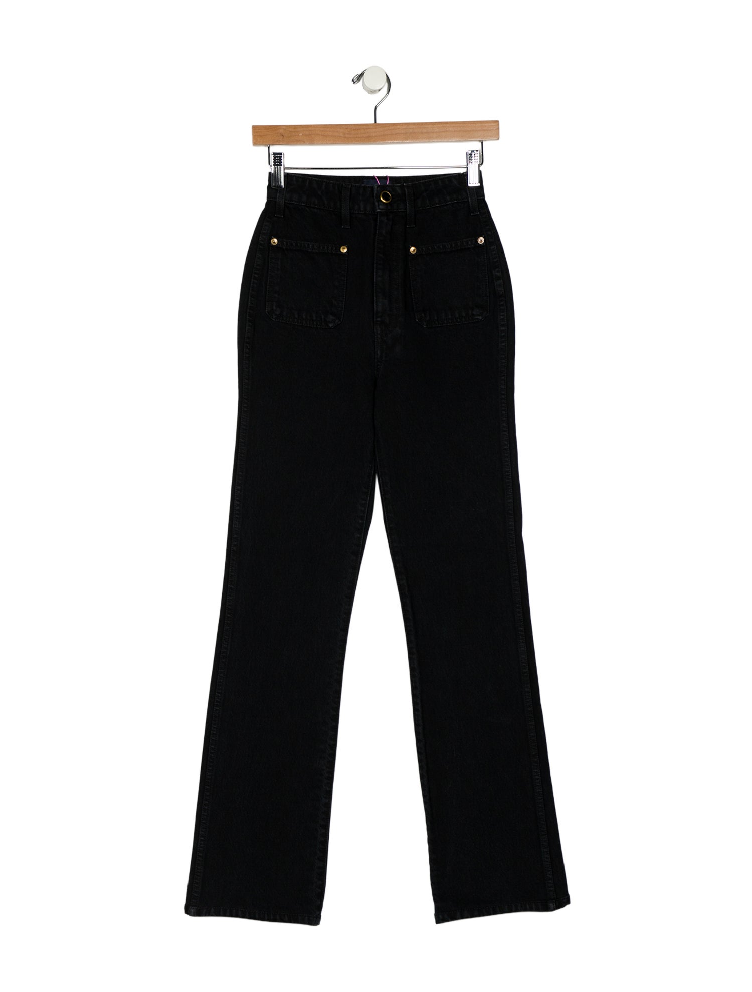 Khaite High-Rise Straight Leg Jeans