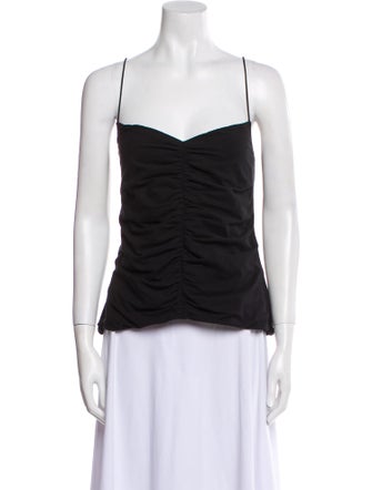 Khaite Square Neckline Sleeveless Top