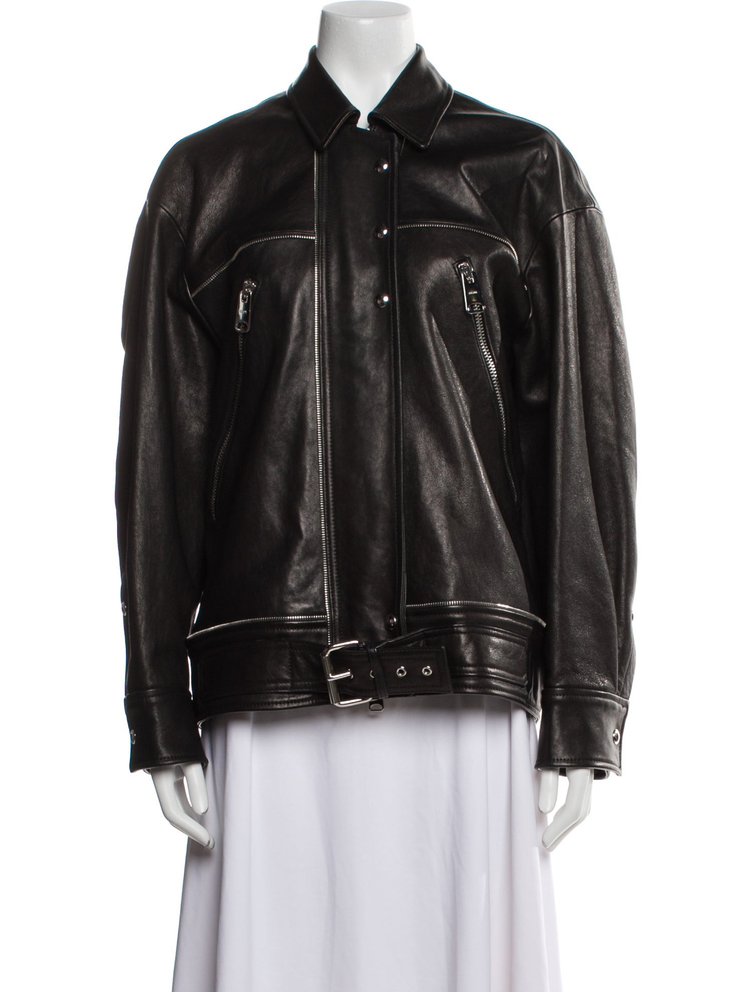 Khaite Leather Biker Jacket